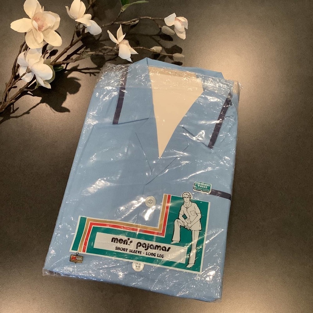 Vintage Kmart Short Sleeve & Pants Matching Pajama Set Permanent Press NOS